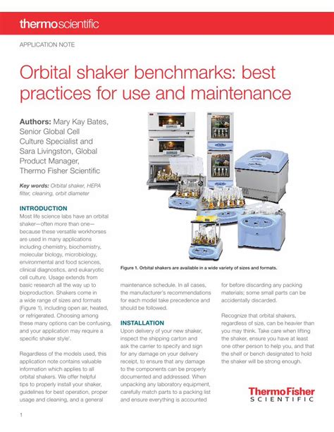 orbital shaker benchmark|orbital shaker maintenance benchmarks.